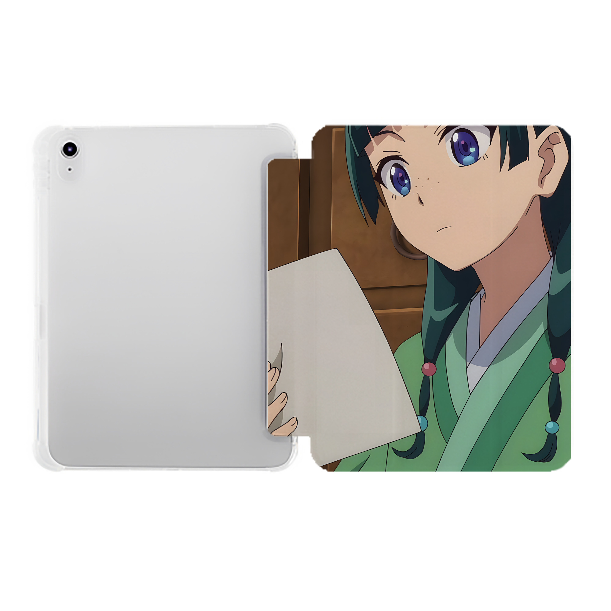 （画像用） 薬屋のひとりごと The Apothecary Diaries IPad ケース ペン収納付き 三つ折りスタンド PUレザー×シリコン 対応機種9.5/10.5/10.9インチ